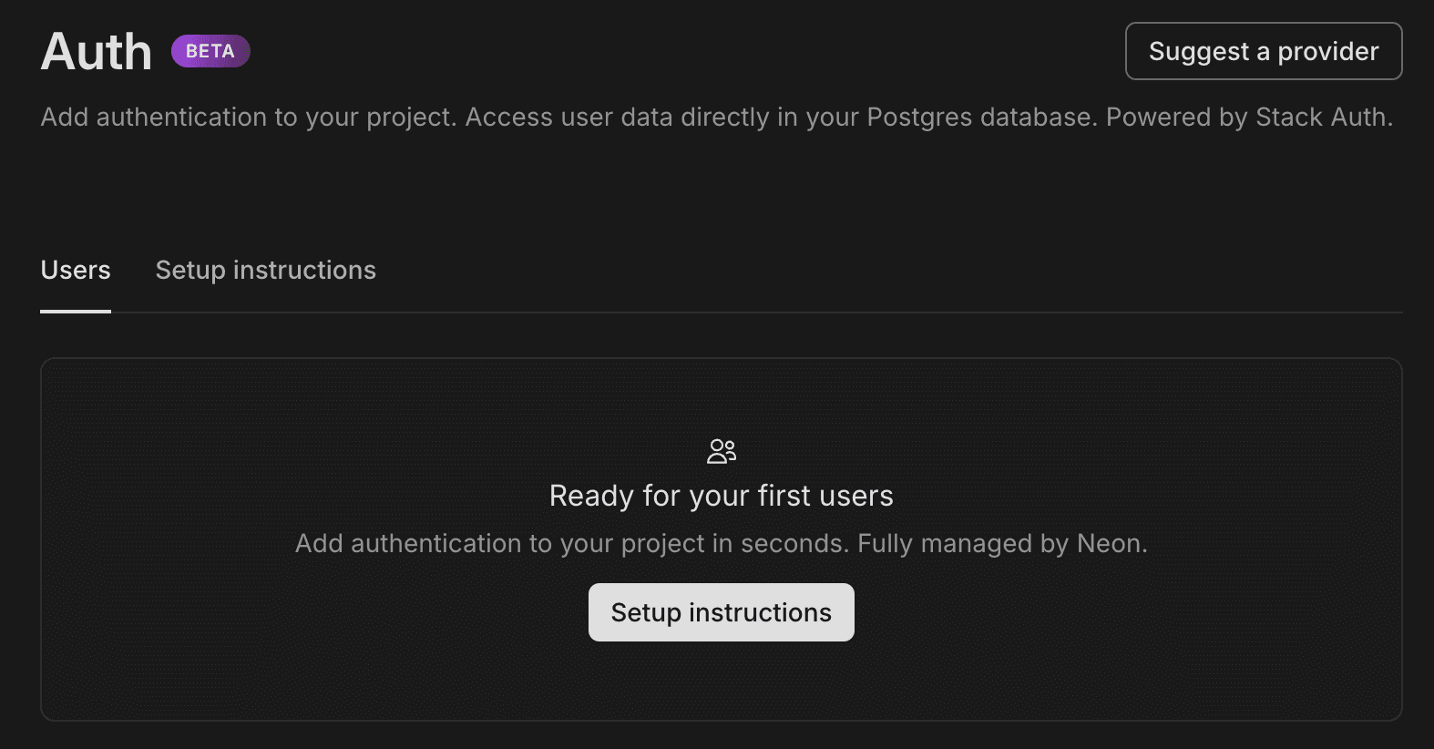 Neon Auth Console - Ready for users